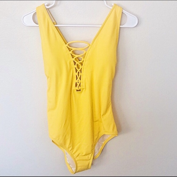 Michael Kors Other - Michael Kors Yellow One Piece Swimsuit Sz 14